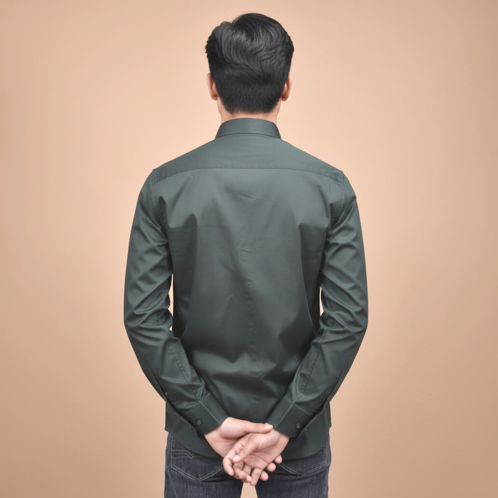 Versace Embroidered Green Premium Cotton Shirt-3