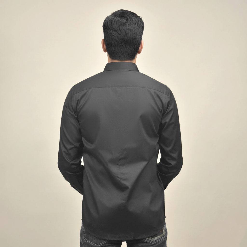 Balmain Embroidered Black Premium Cotton Shirt-3