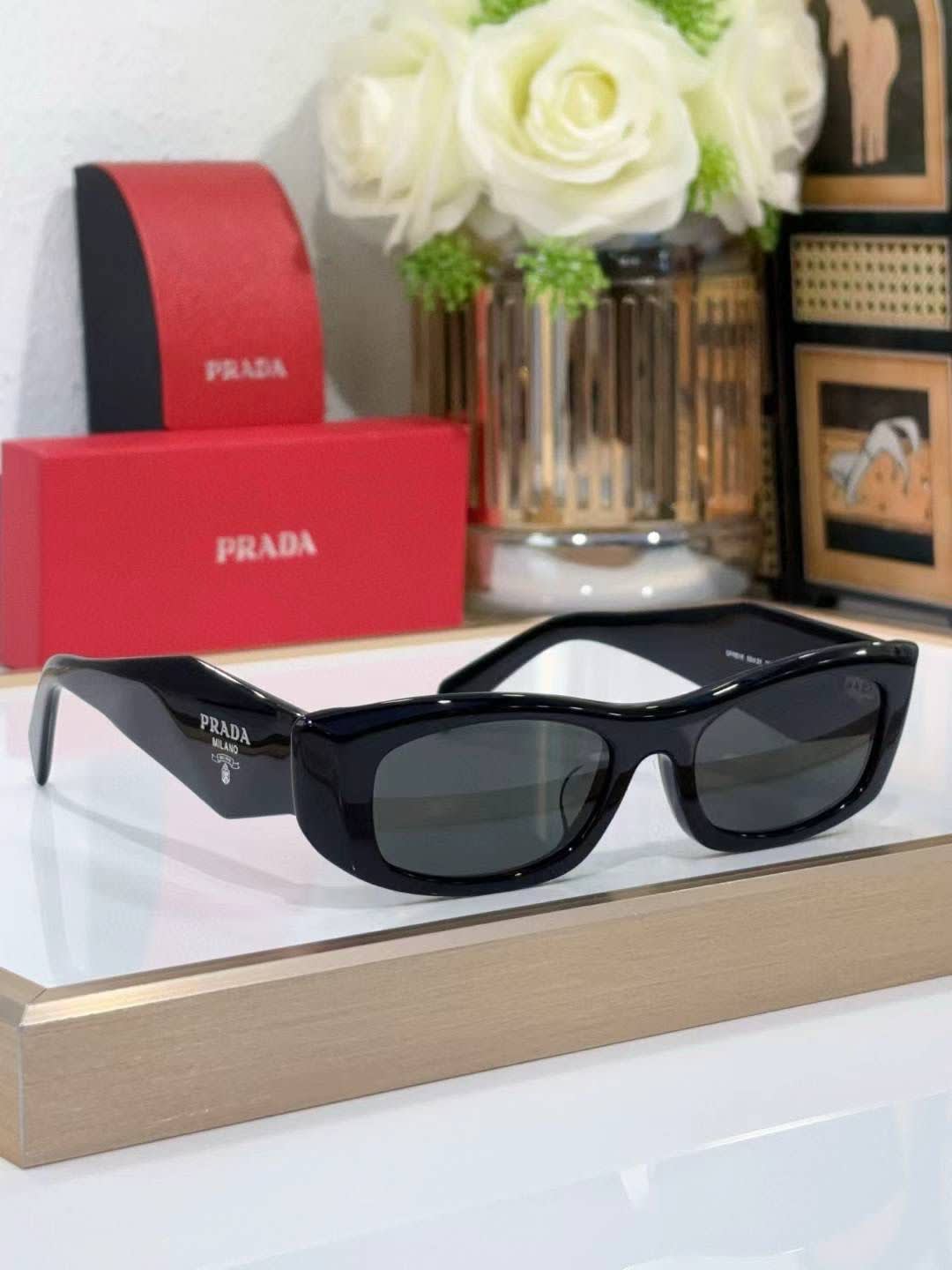 Prada 18W Black Luxury Women's Sunglasses-0