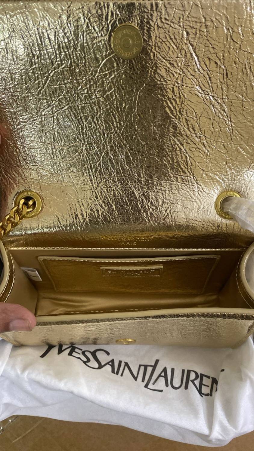 Saint Laurent Golden Kate Metallic Bag-2