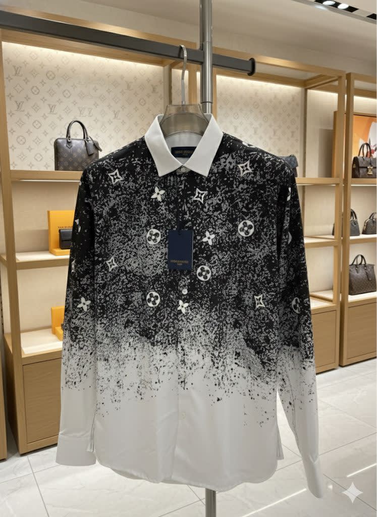 Louis Vuitton Monogram Black Premium Cotton Shirt-2