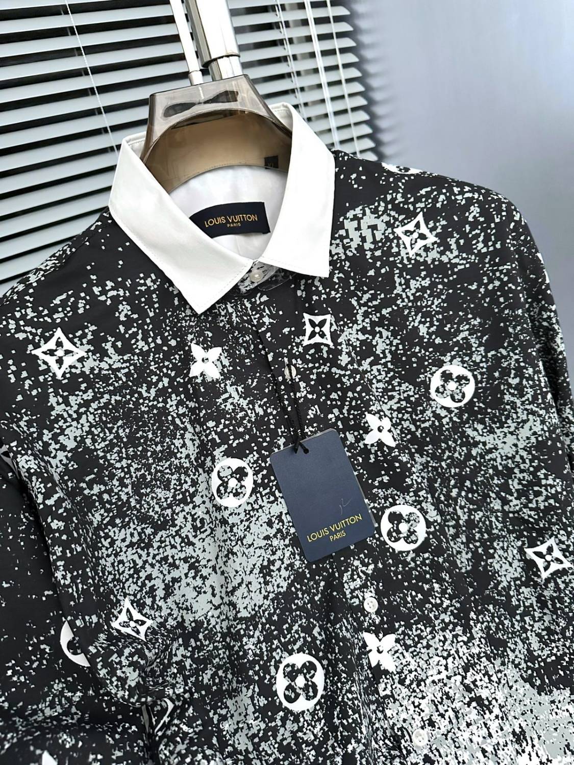 Louis Vuitton Monogram Black Premium Cotton Shirt-5