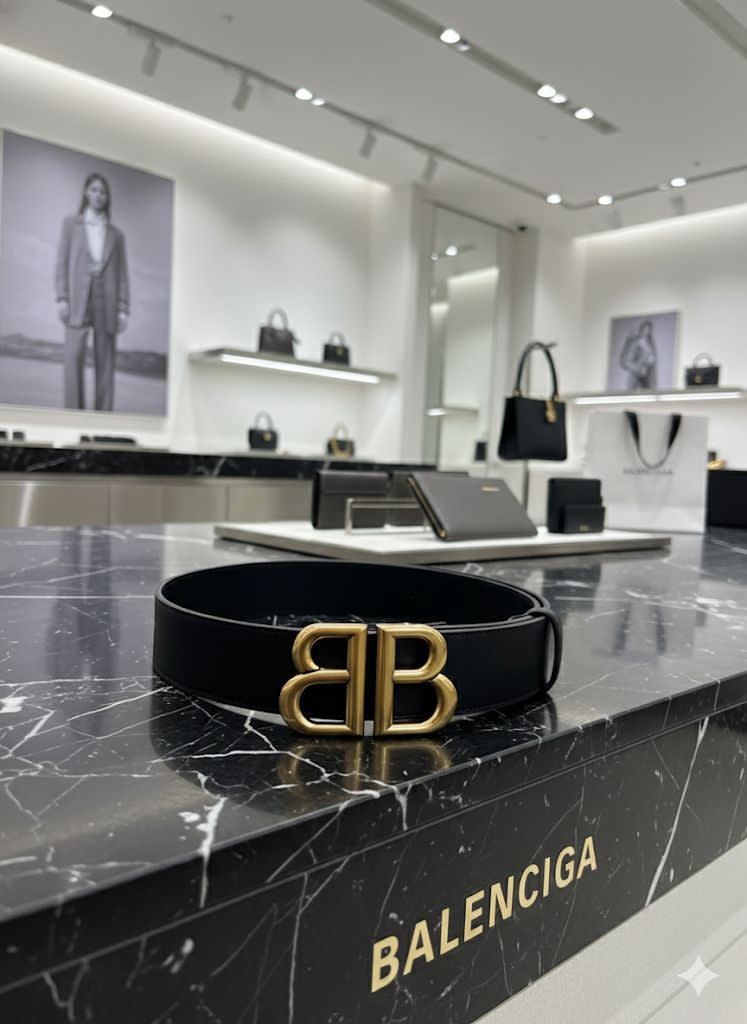 Balenciaga Black Premium Quality Leather Belt-3