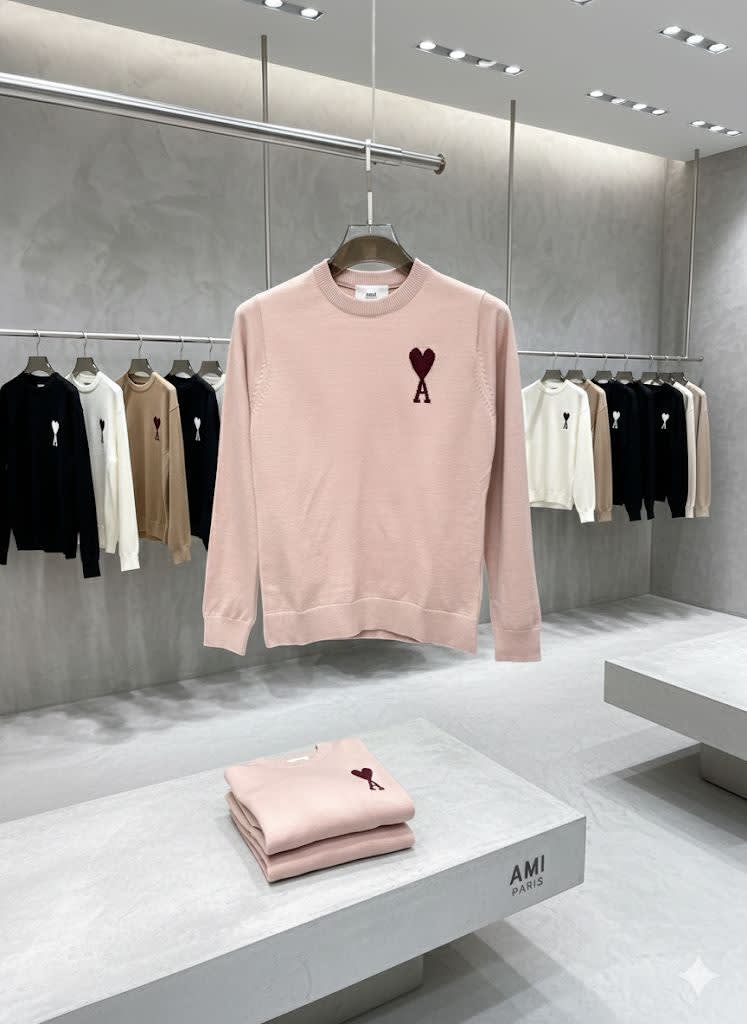 Ami Pink Premium Quality Sweatshirt-2