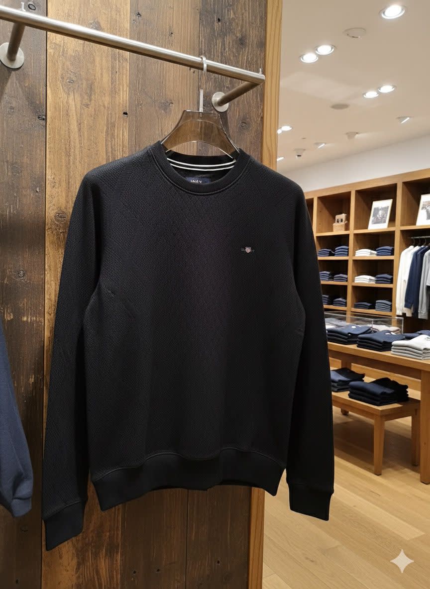 Gant Black Premium Quality Sherpa Sweatshirt-1