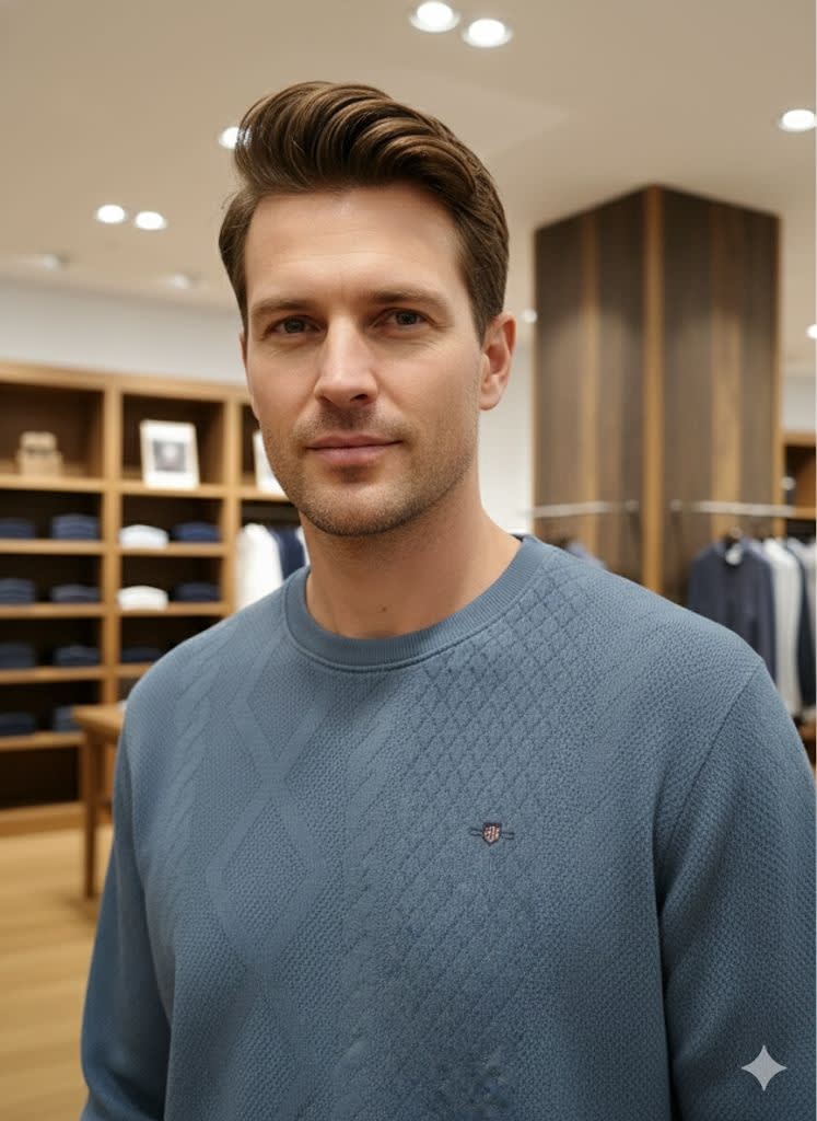 Gant Blue Premium Quality Sherpa Sweatshirt-0