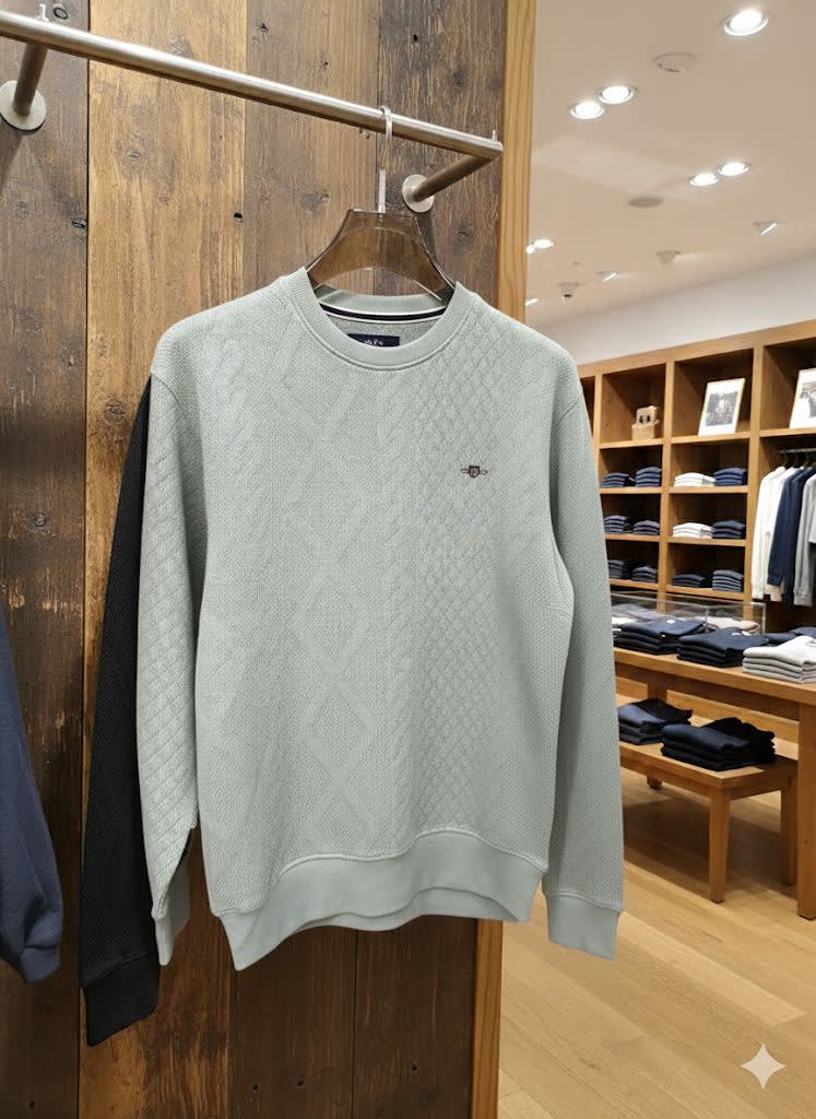 Gant Sky Blue Premium Quality Sherpa Sweatshirt-1