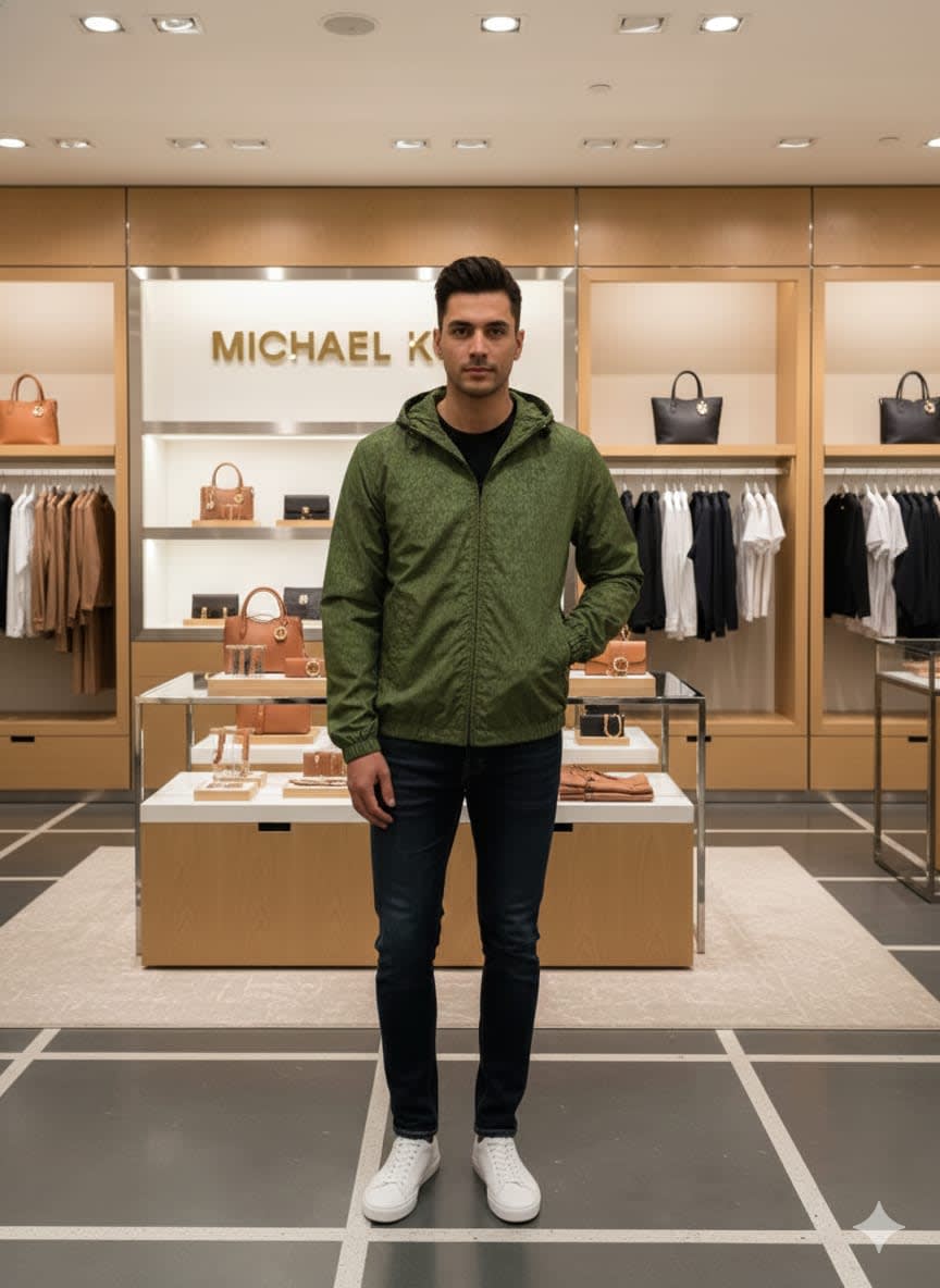 Michael kors Green Oblique Premium Quality Zipper-4