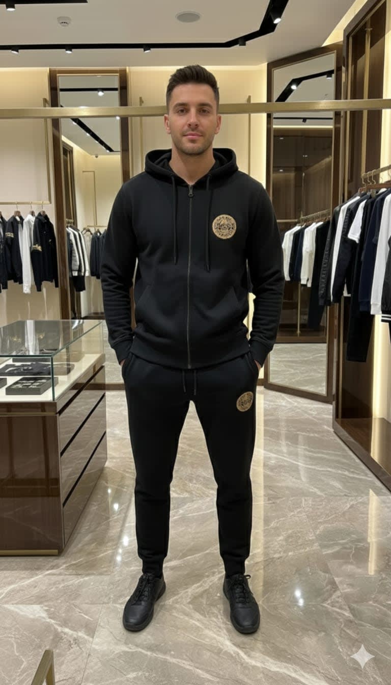 Balmain Black Premium Quality high End Authentic Track Suit-0