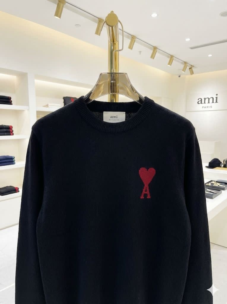 Ami Paris Black Premium Quality Luxury Sweatshirt-1