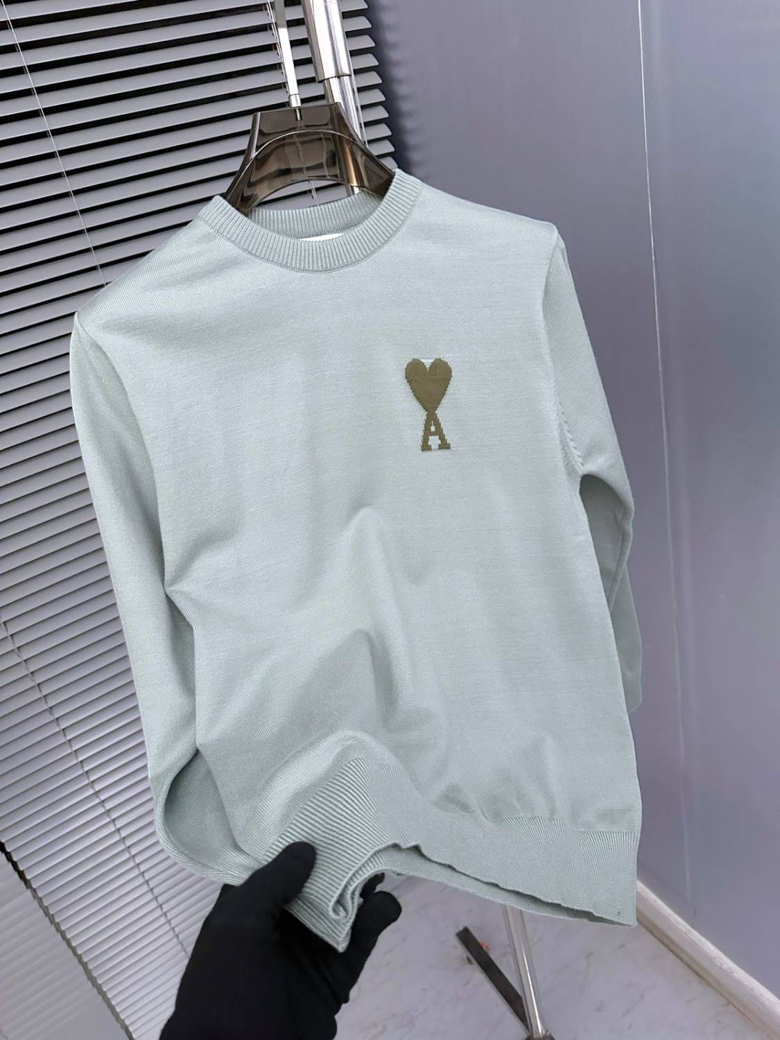 Ami Paris Sky Blue Premium Quality Luxury Sweatshirt-0