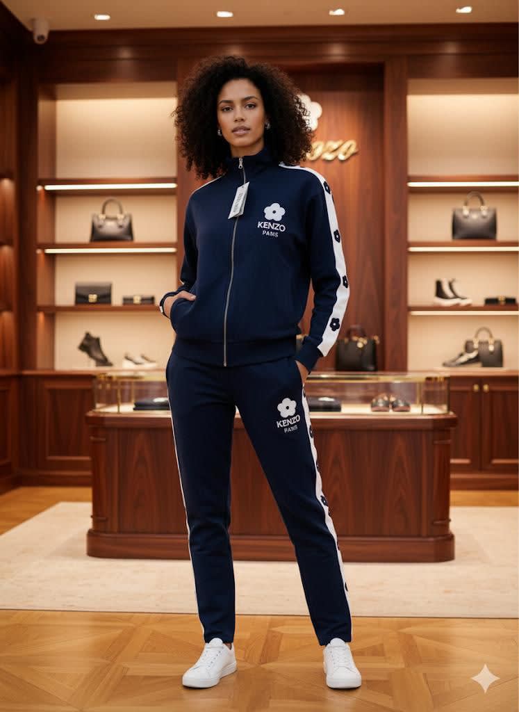 Kenzo Blue Premium Quality Winter Tracksuit-0