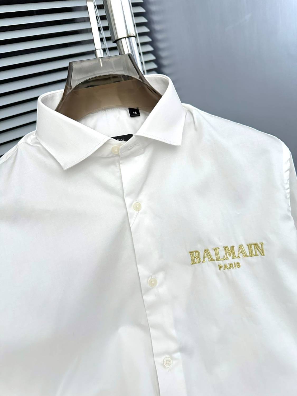 Balmain Embroidered White Premium Cotton Shirt-3