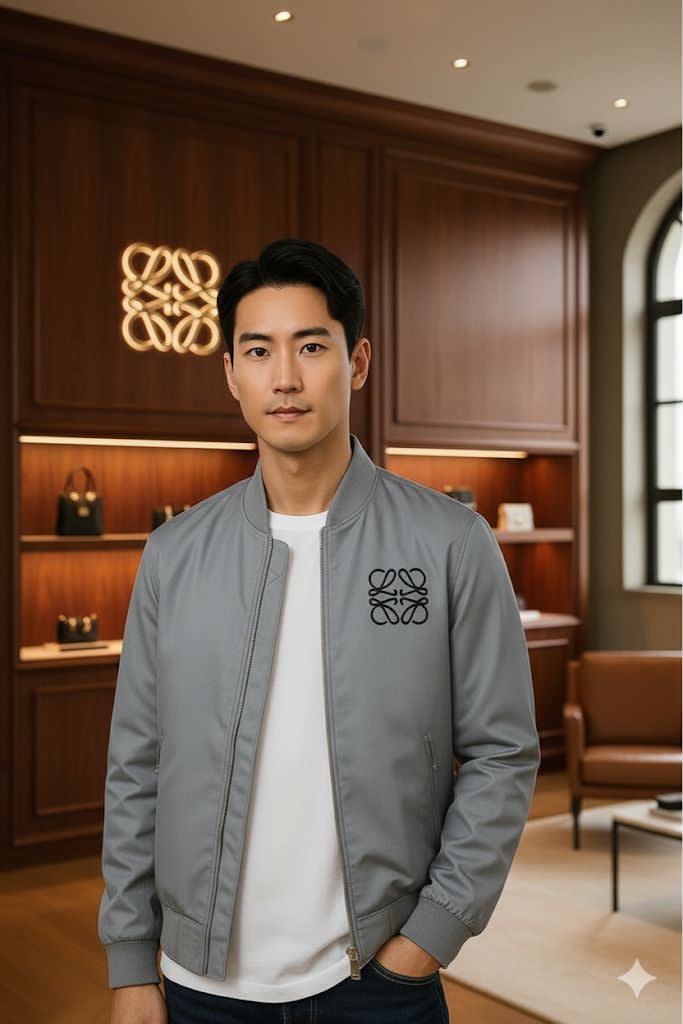 Loewe Grey Oblique Premium Quality Zipper-1