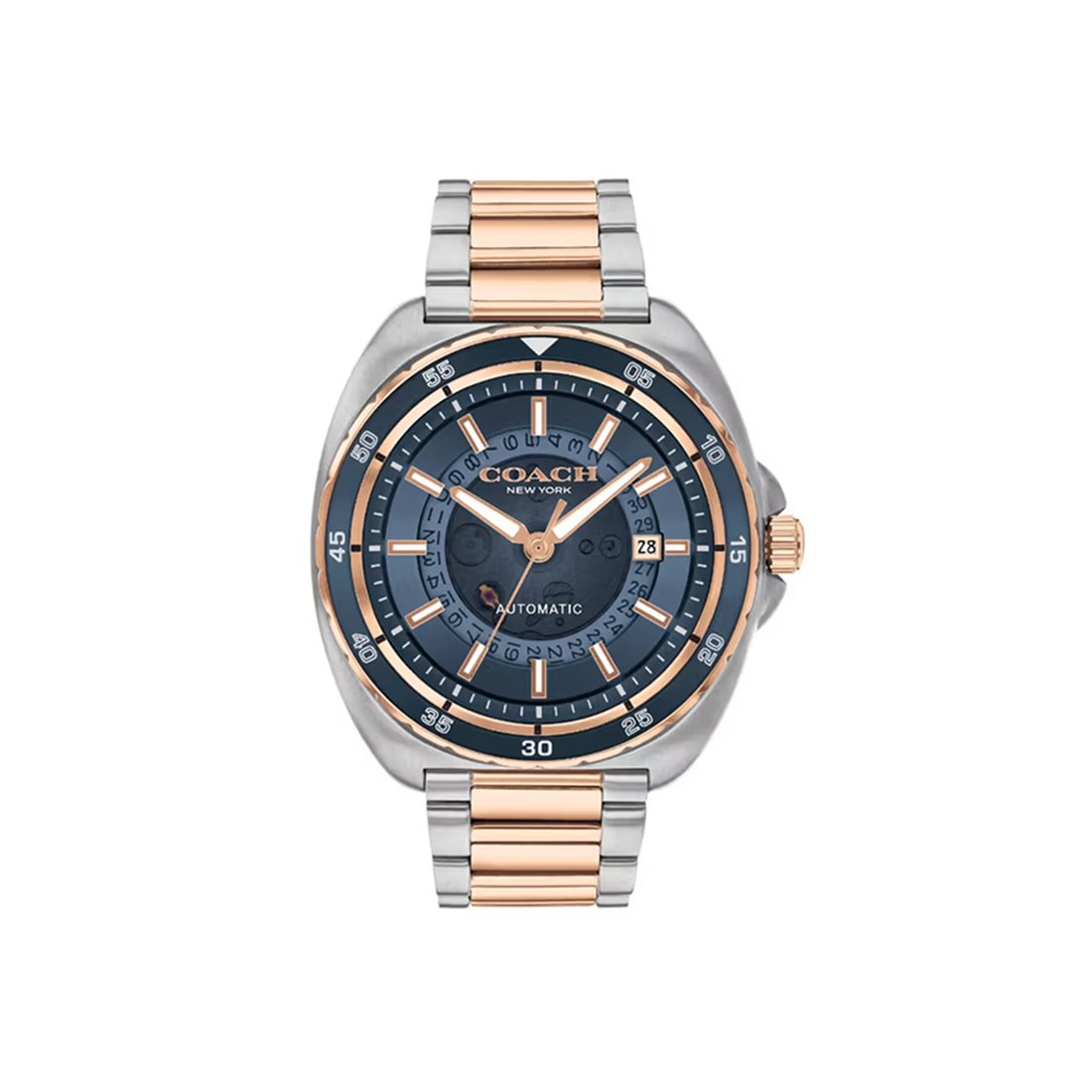 Coach Charter Dual-Tone Automatic Blue Dial Watch 14602729-0