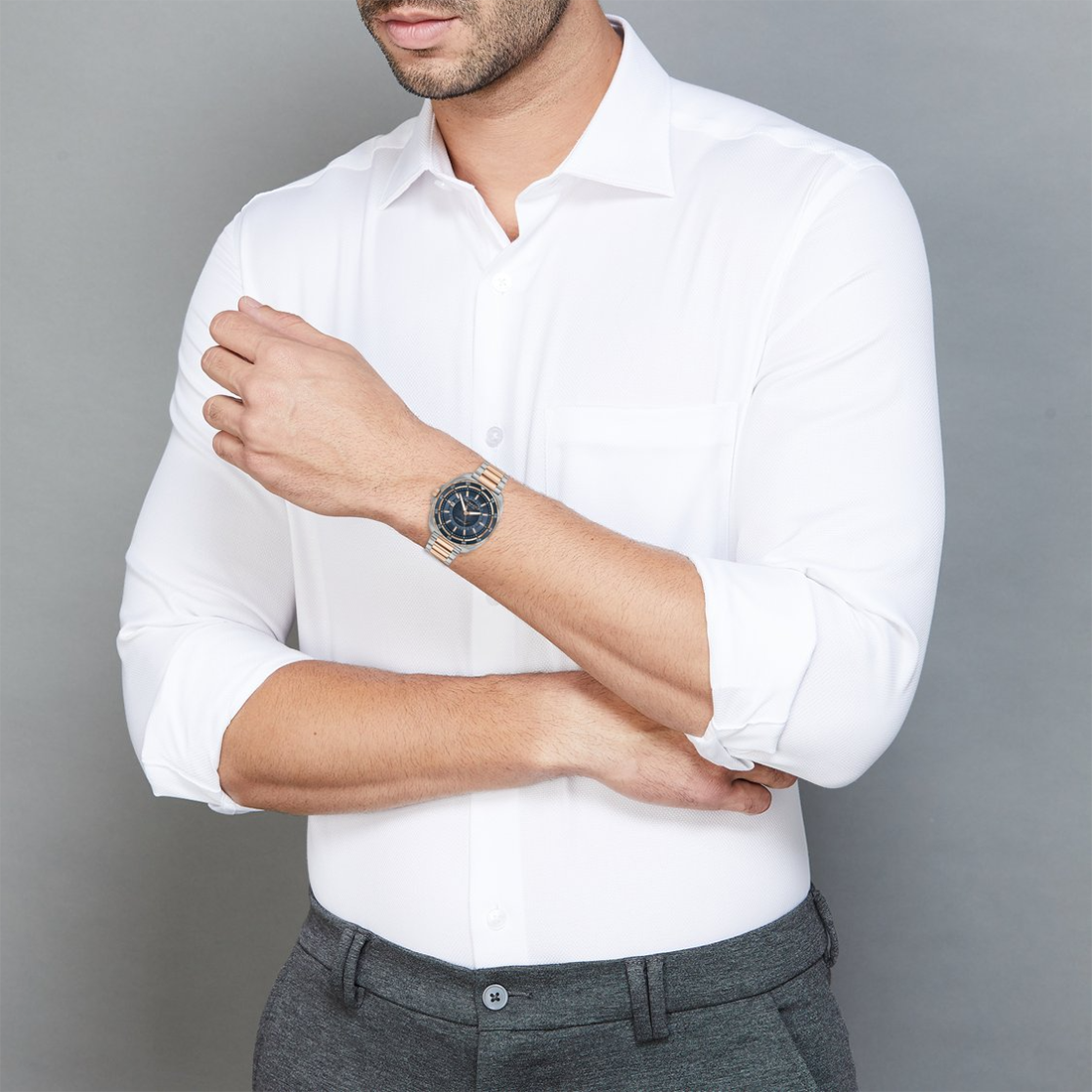 Coach Charter Dual-Tone Automatic Blue Dial Watch 14602729-5