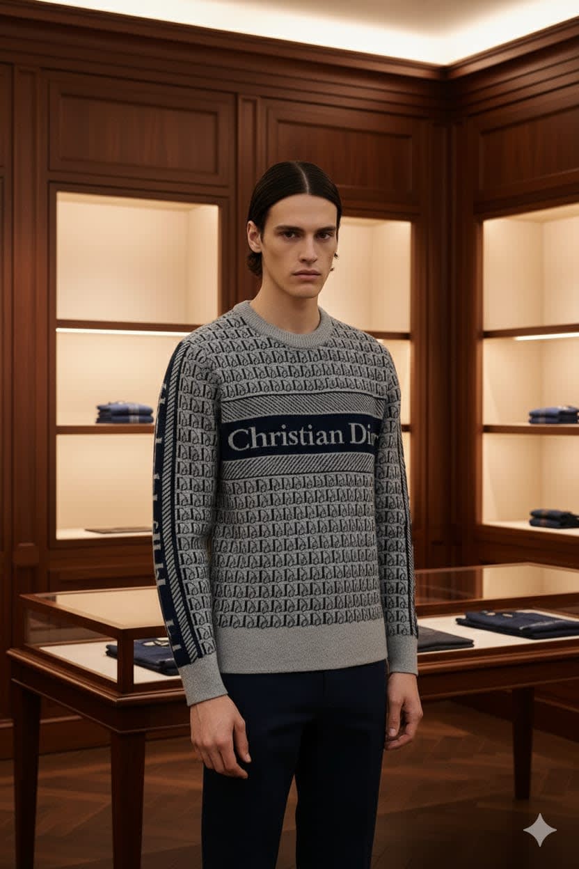 Dior Grey Premium Quality Pullover-0