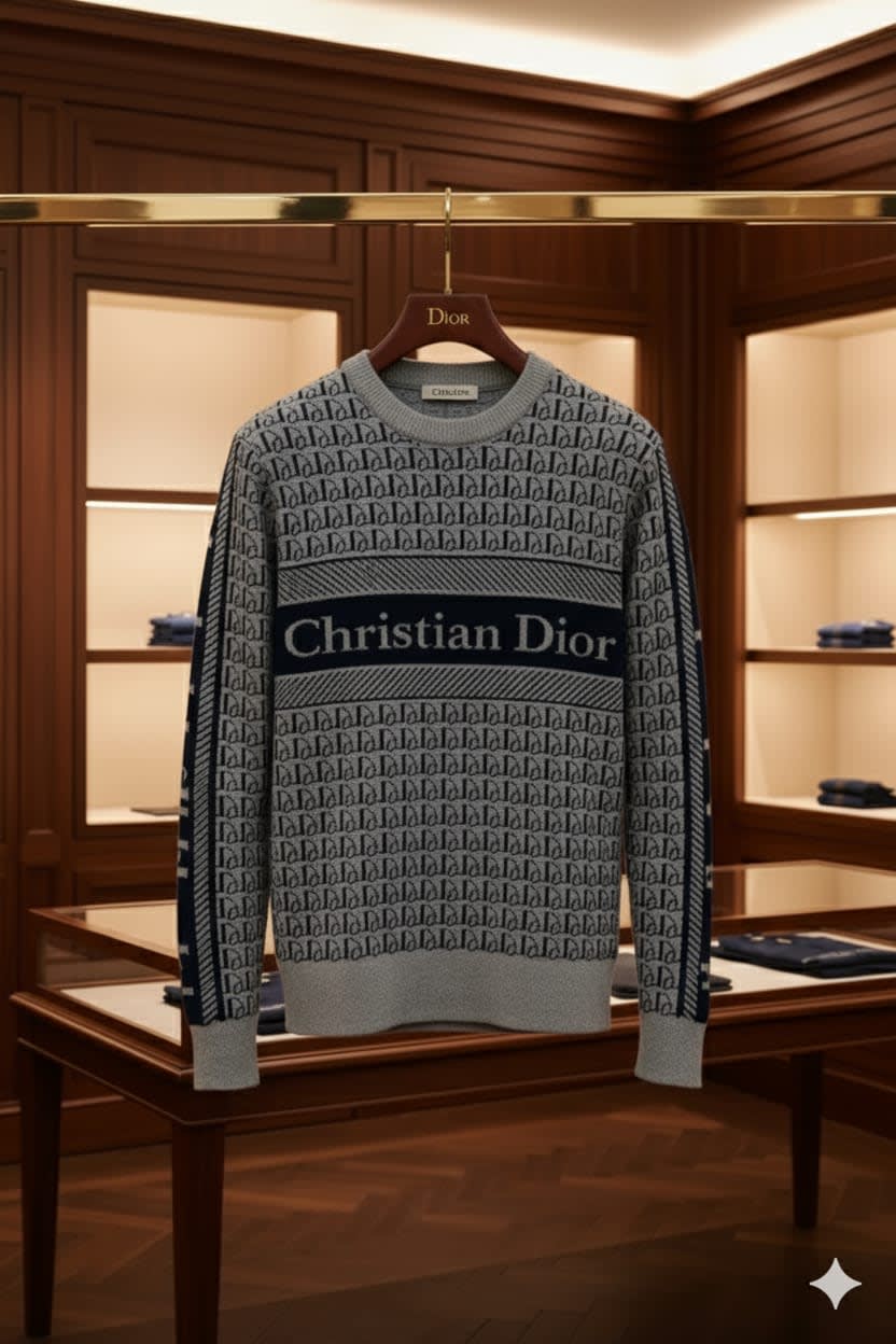Dior Grey Premium Quality Pullover-3