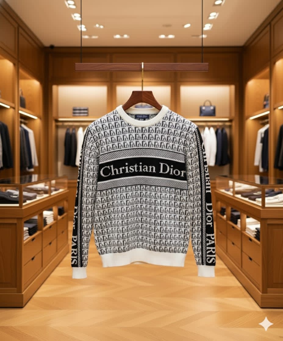 Dior White Premium Quality Pullover-1