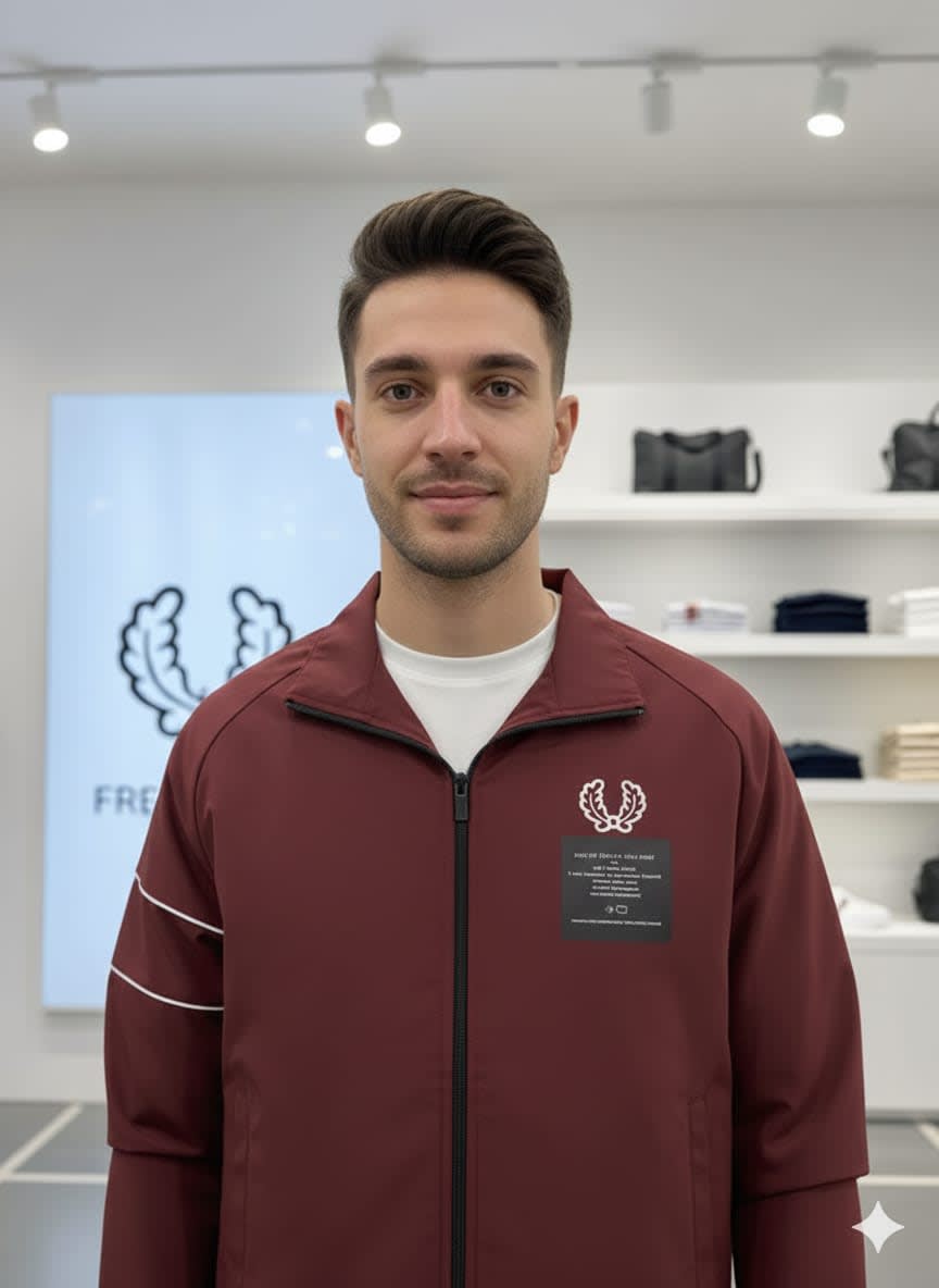 Fred Perry Wine Oblique Premium Quality Zipper-2