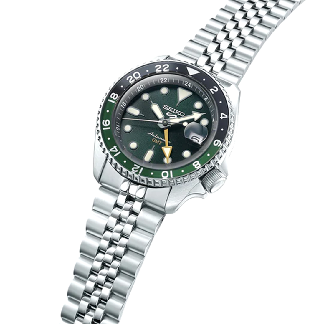Seiko 5 Sports SKX GMT Bi-Colour Green Watch - SSK035K1-1