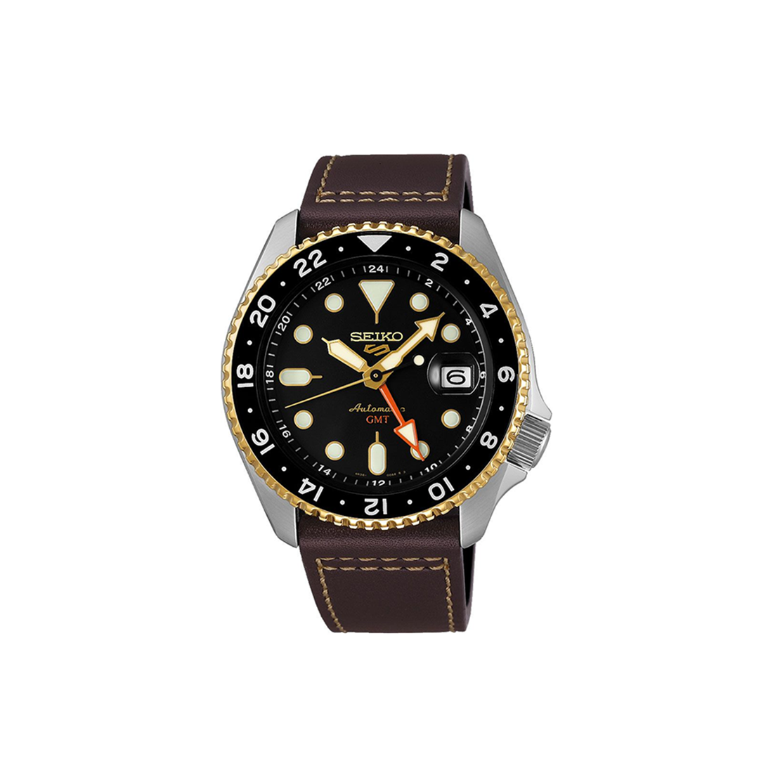 Seiko 5 Sports SKX GMT in Mocha Black Dial Watch - SSK036K1-0