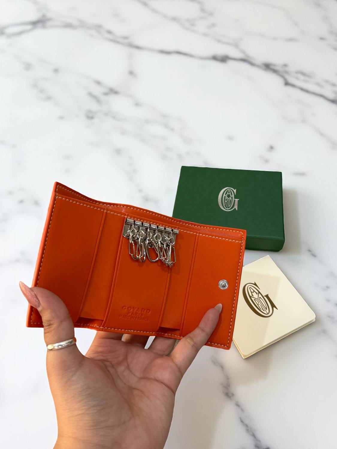 Goyard Orange Premium Key Holder Wallet-1