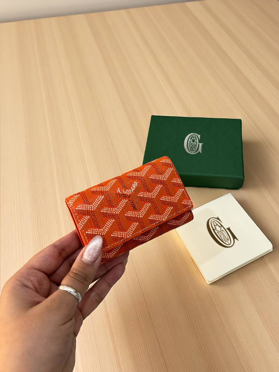 Goyard Orange Premium Key Holder Wallet-0