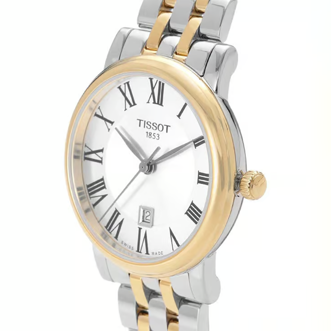 Tissot T-Wave Quartz Two-Tone Strap White Dial Watch T122.210.22.033.00-3