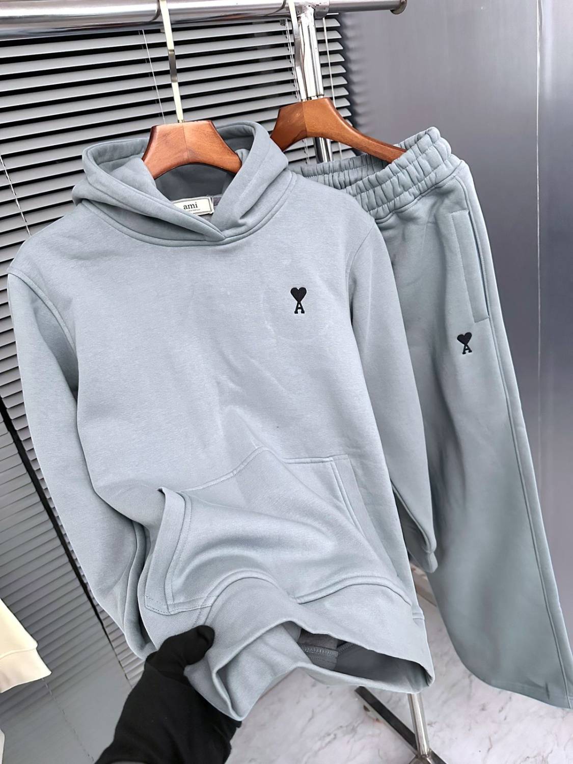 Ami Sky Blue Premium Quality high End Authentic Track Suit-2