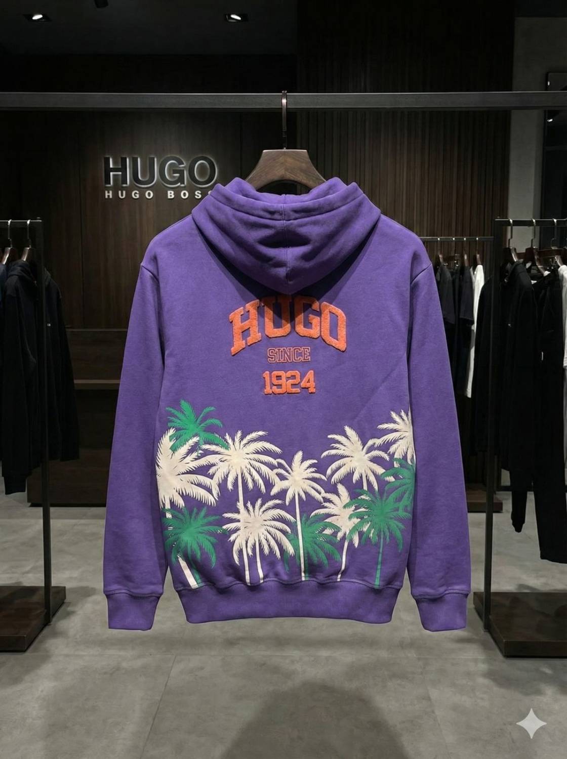 Boss Blue Hood Embroidery Logo Hoodie-1