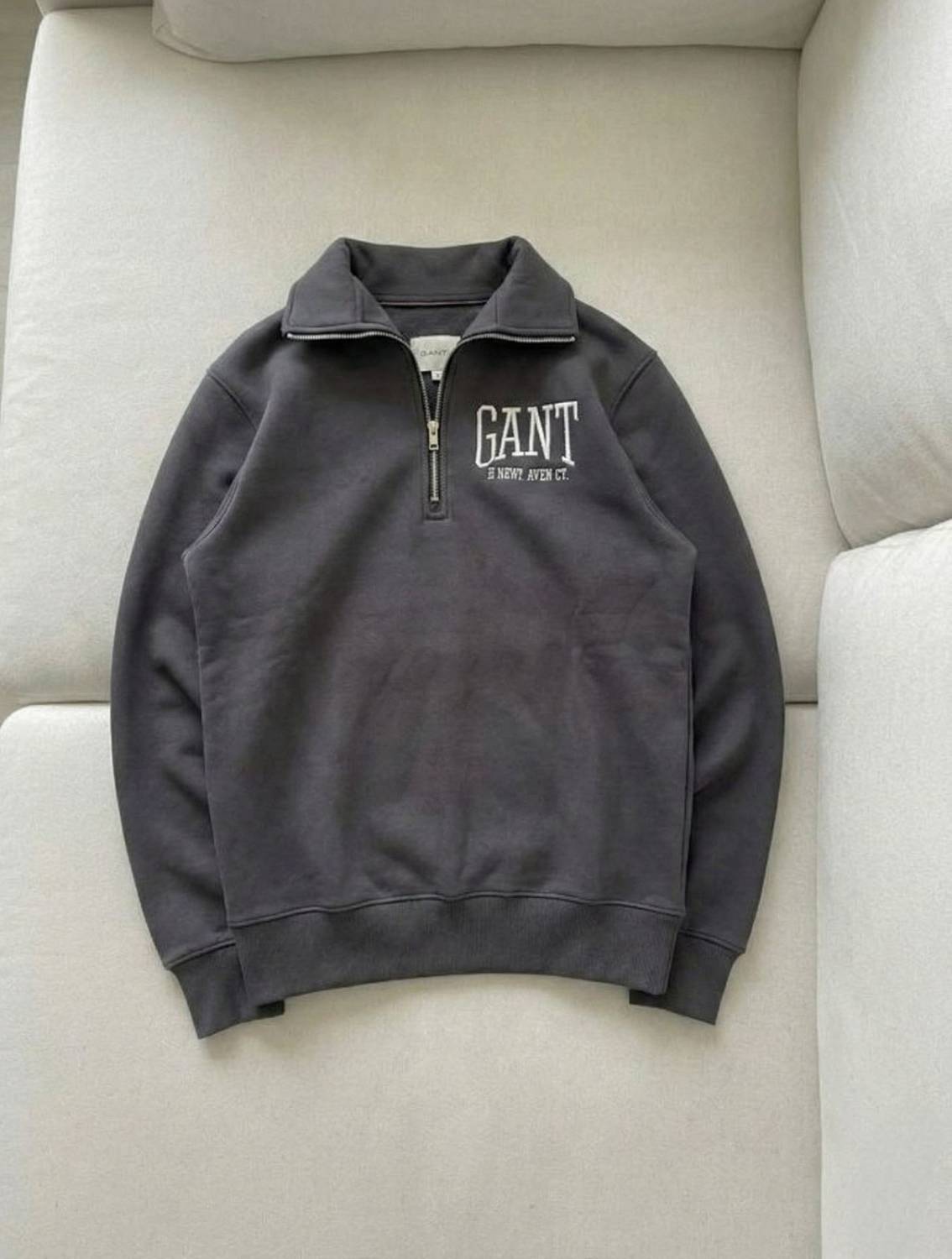 Gant Dark Grey Premium Quality Sherpa Sweatshirt-2