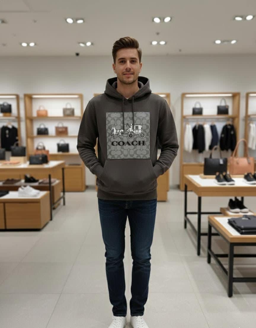 Coach Dark Grey Premium Quality Hoodie-0