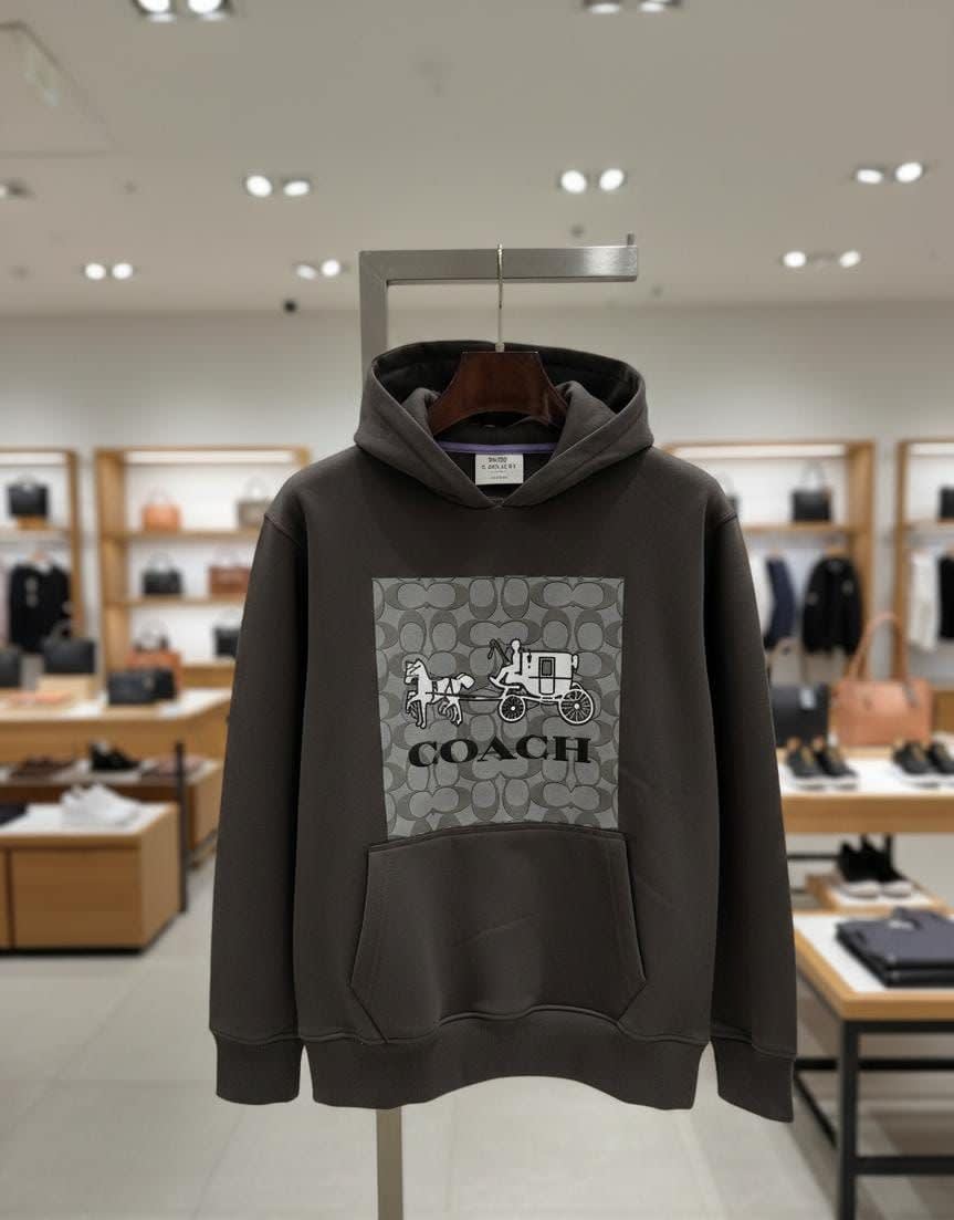 Coach Dark Grey Premium Quality Hoodie-1