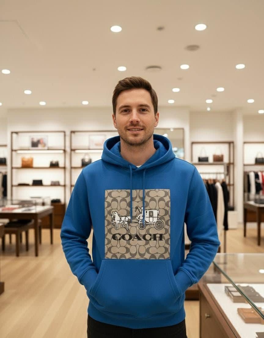 Coach Blue Premium Quality Hoodie-0