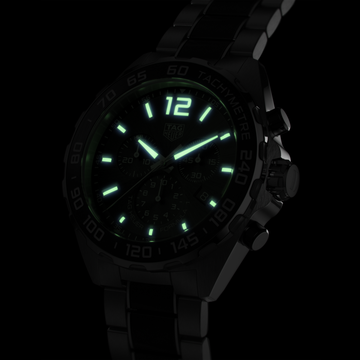 TAG Heuer Formula 1 Chronograph Quartz, 43 mm, Steel Strap, Black Dial Watch CAZ1011.BA0843-7