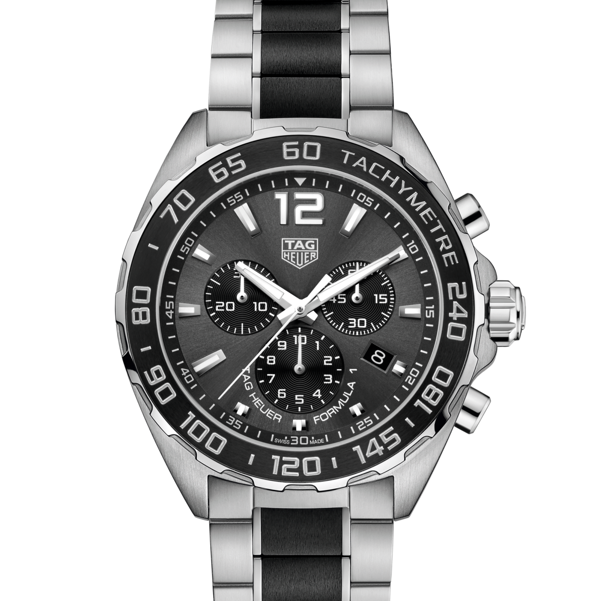 TAG Heuer Formula 1 Chronograph Quartz, 43 mm, Steel Strap, Black Dial Watch CAZ1011.BA0843-1