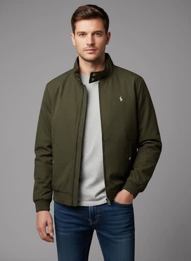 Ralph Lauren Green Premium Quality Cotton Blend Jacket-1