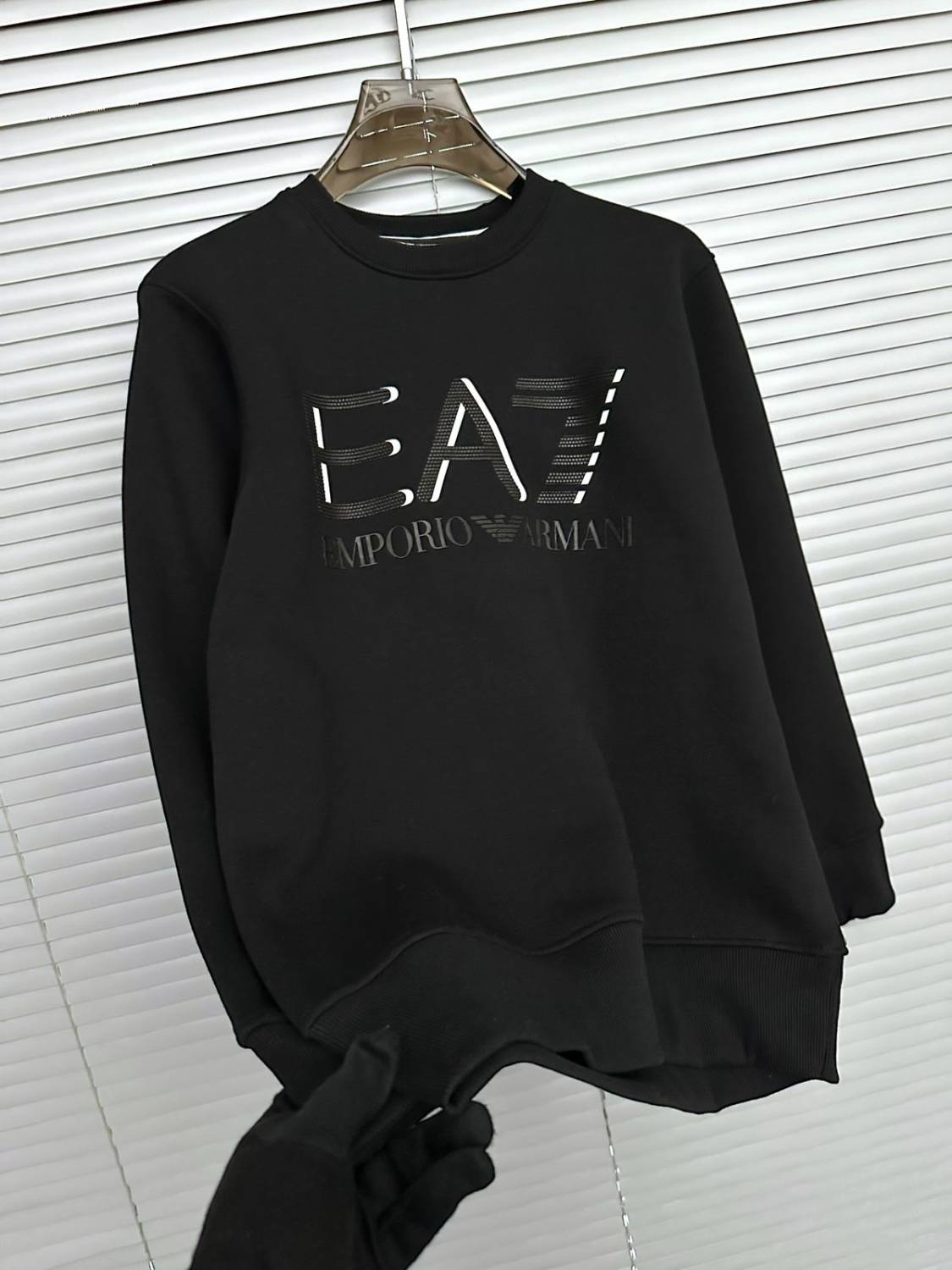 Emporio Armani Black Cotton Premium Qaulity Sweatshirt-0