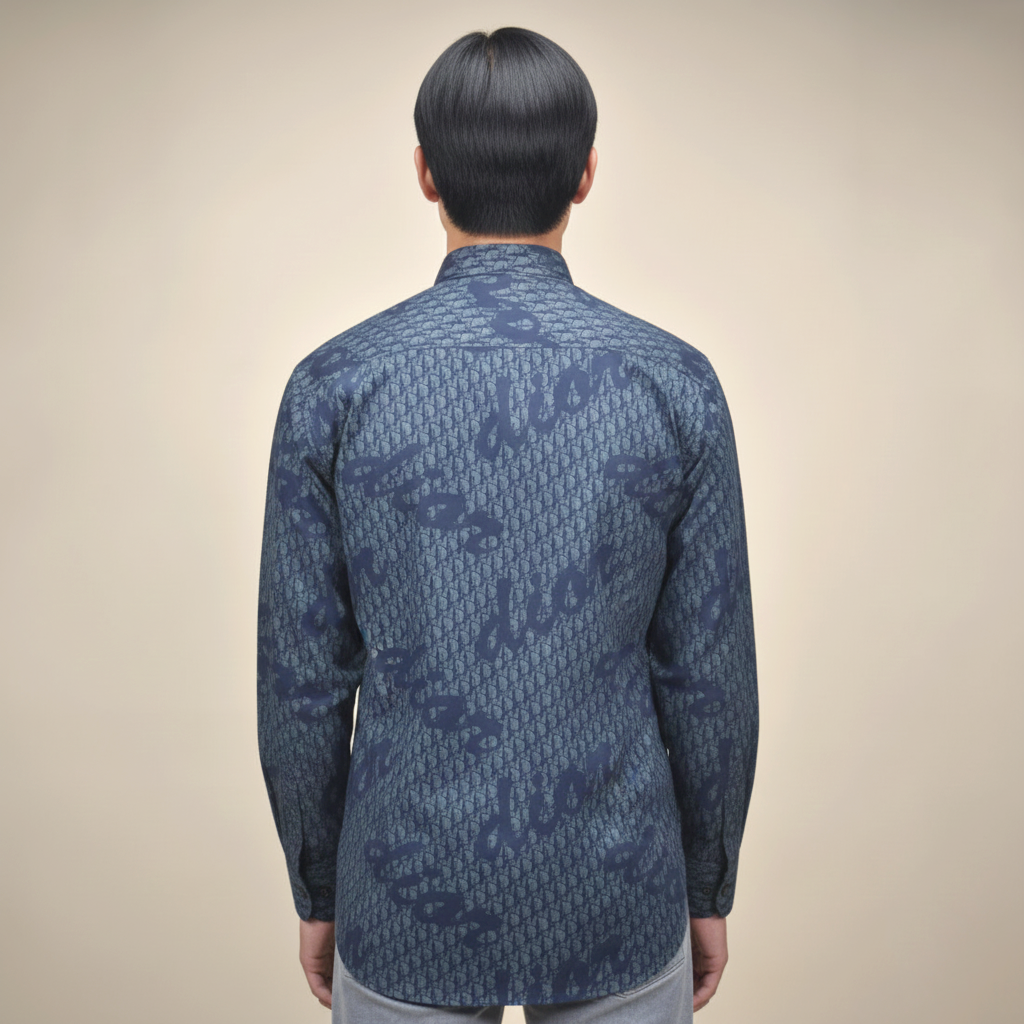 Dior Navy Blue Premium Quality Shirt-3