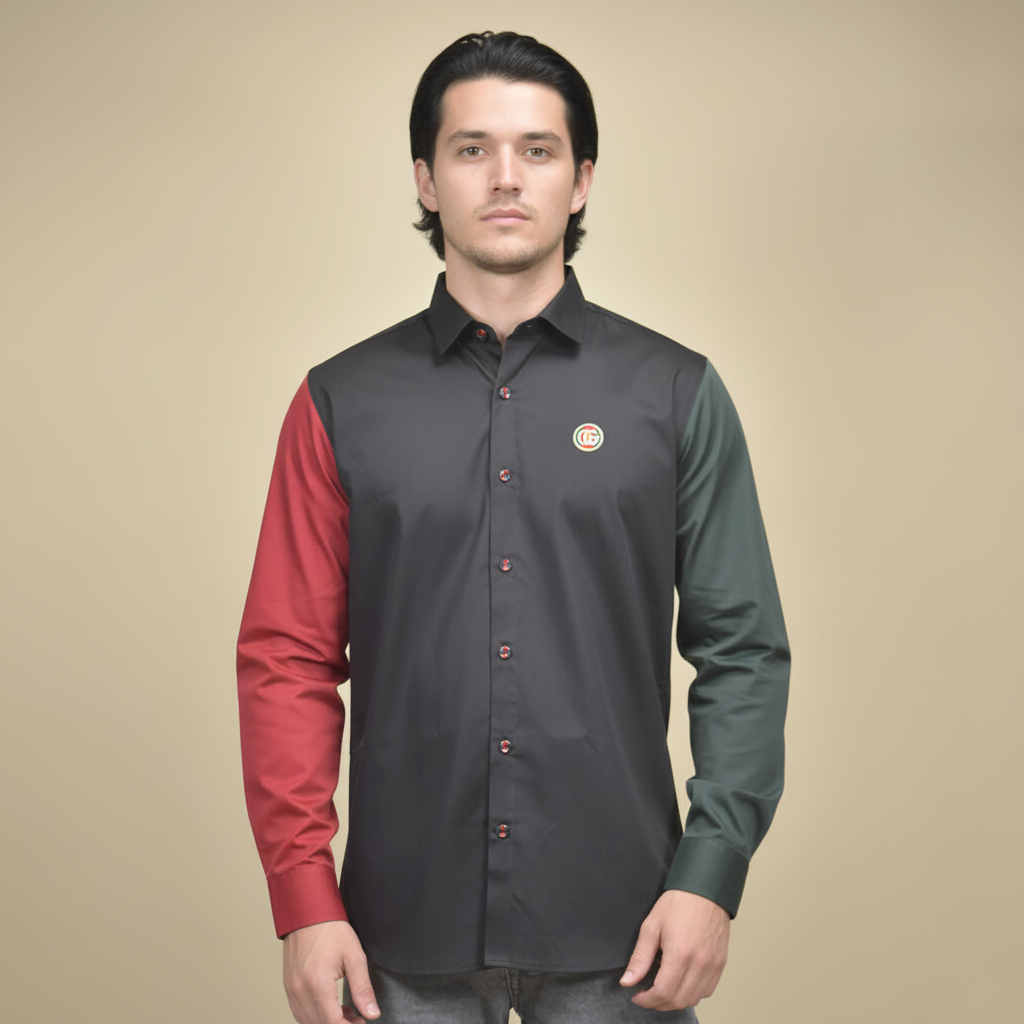 Gucci Black Premium Quality Cotton Shirt-1