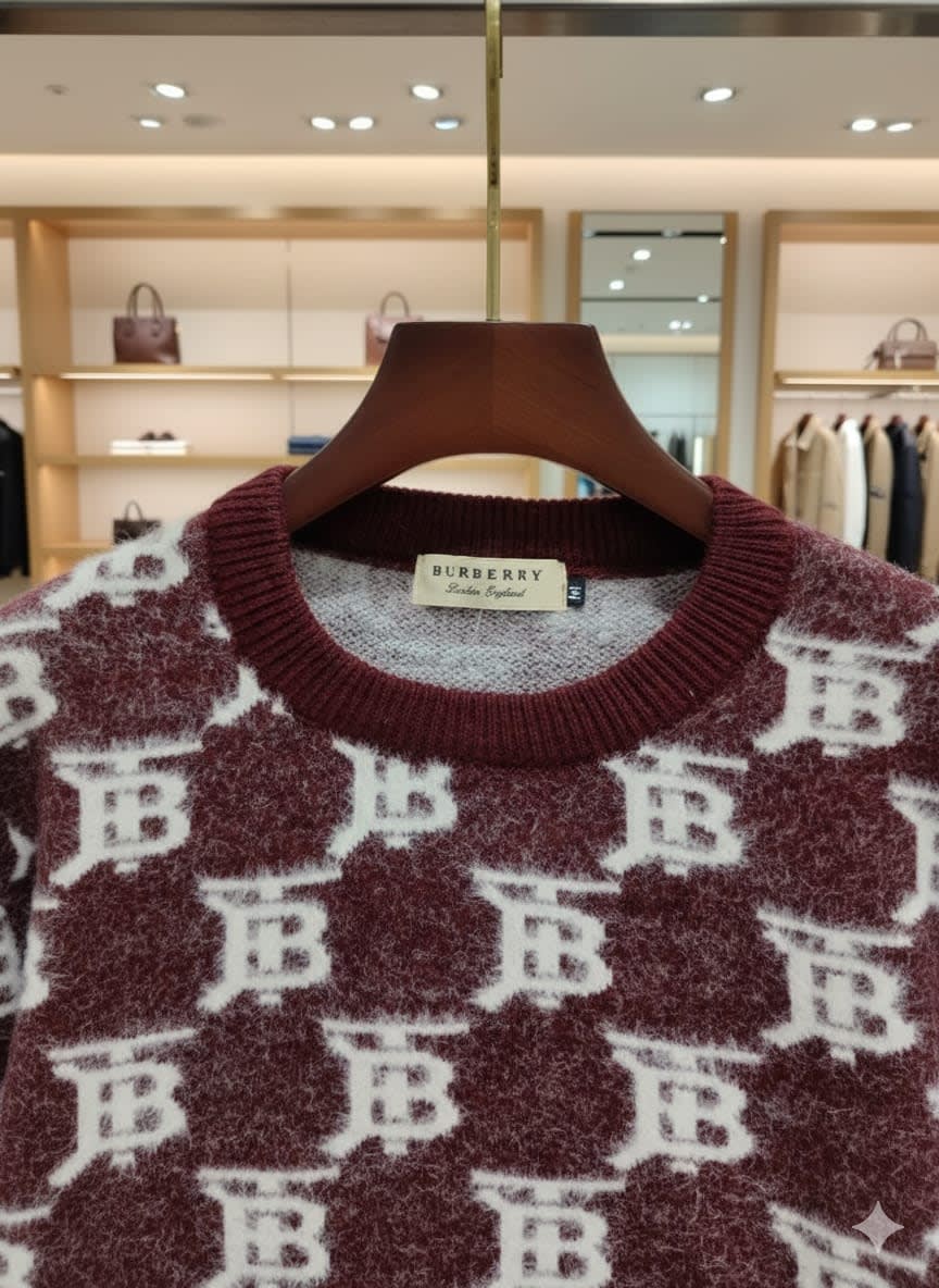 Burberry Wine Authentic Quality Pullover-3