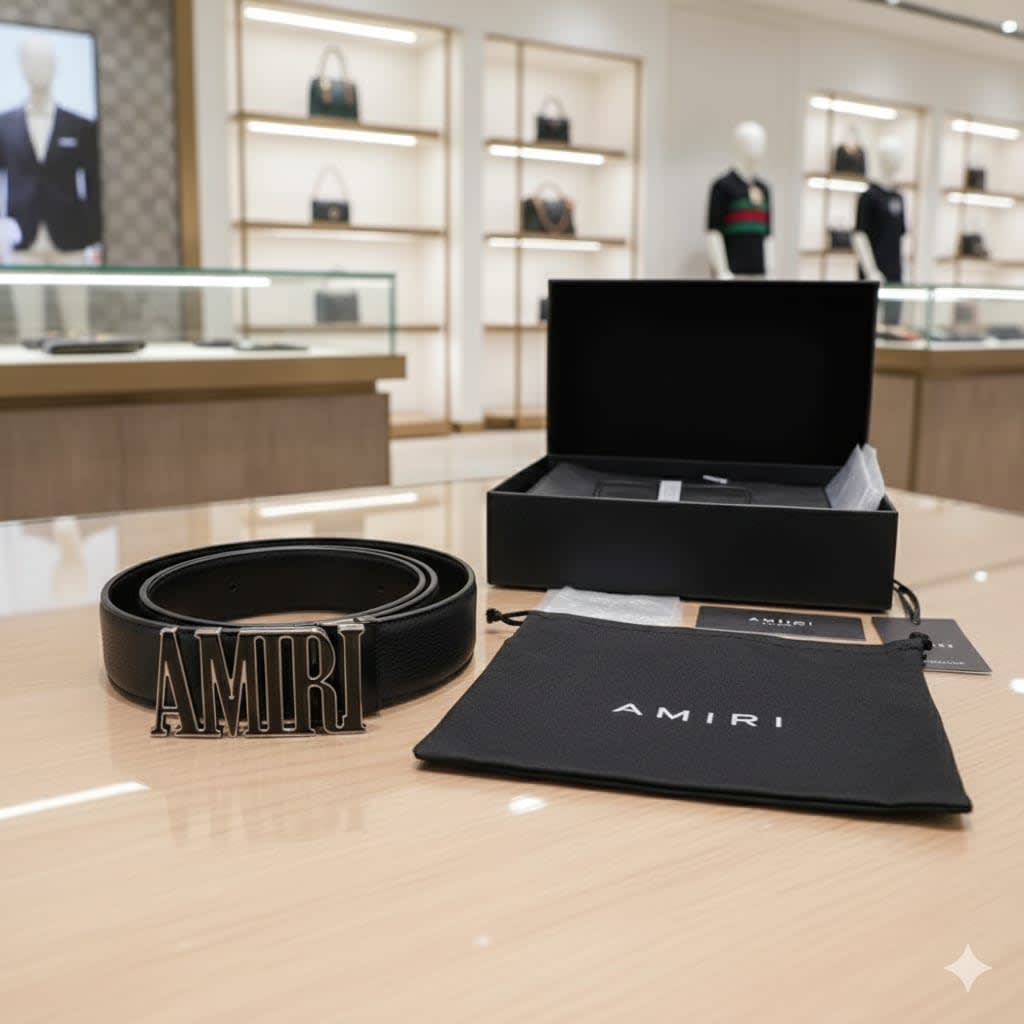 Amiri Black Premium Quality Belt-5