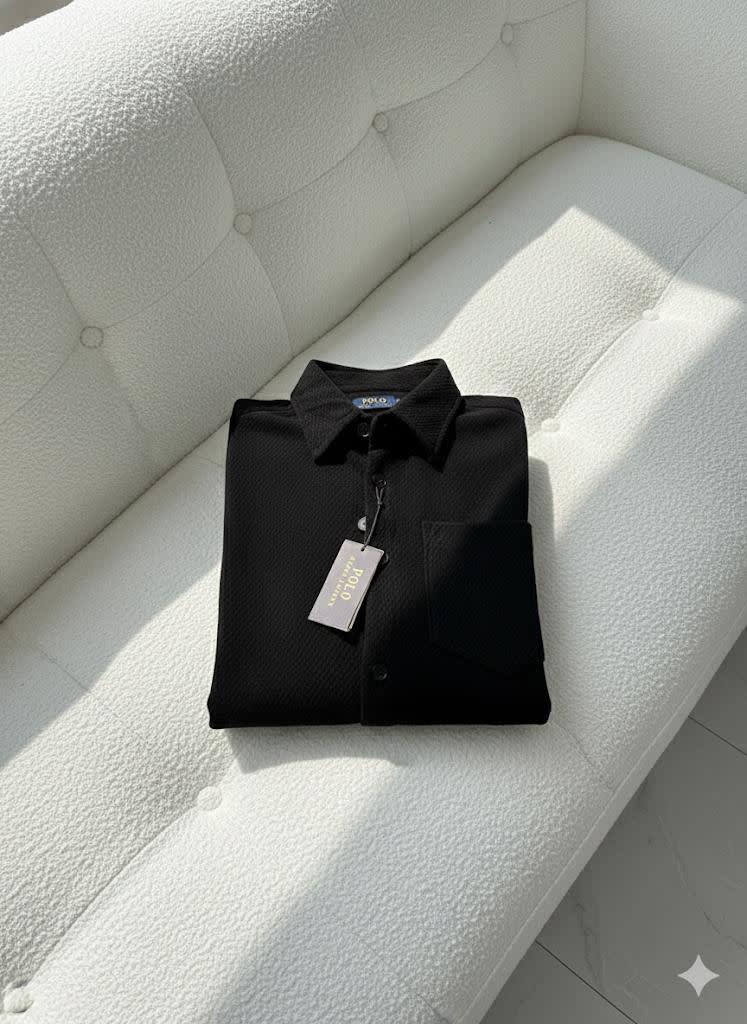 Ralph Lauren Embroidered Black Premium Cotton Shirt-1