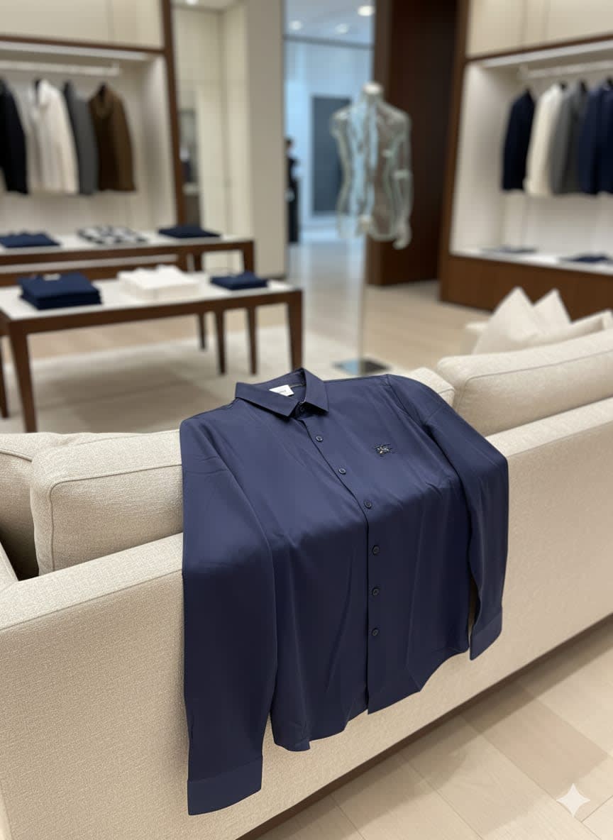 Burberry Blue Premium Quality Shirt-2