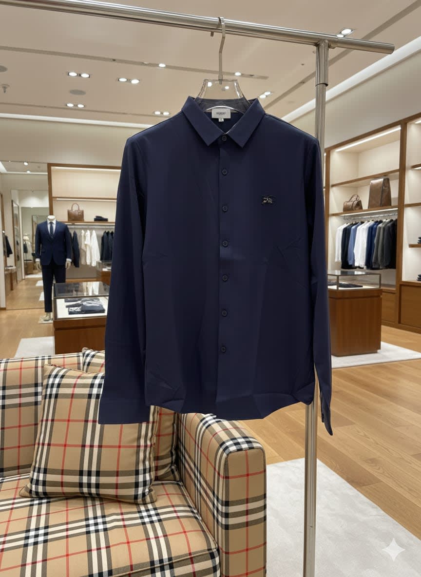 Burberry Blue Premium Quality Shirt-1