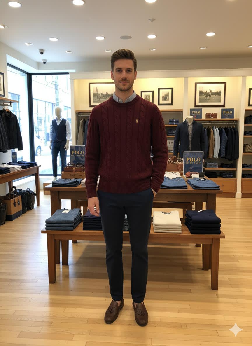 Ralph Lauren Maroon Premium Quality Sweatshirt-0