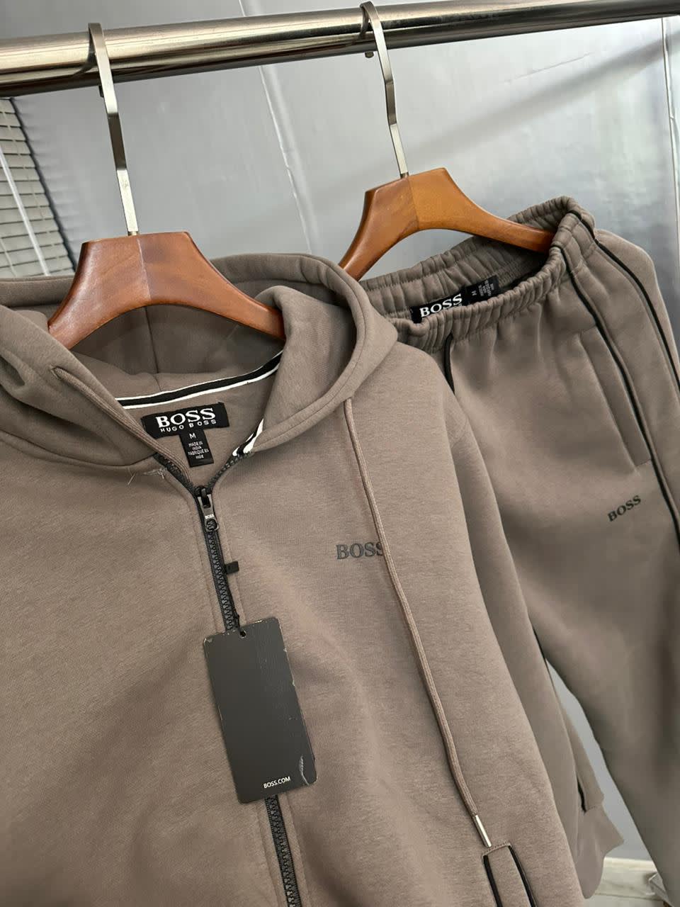 Hugo Boss Light Brown Premium Quality Warm Tracksuit --1