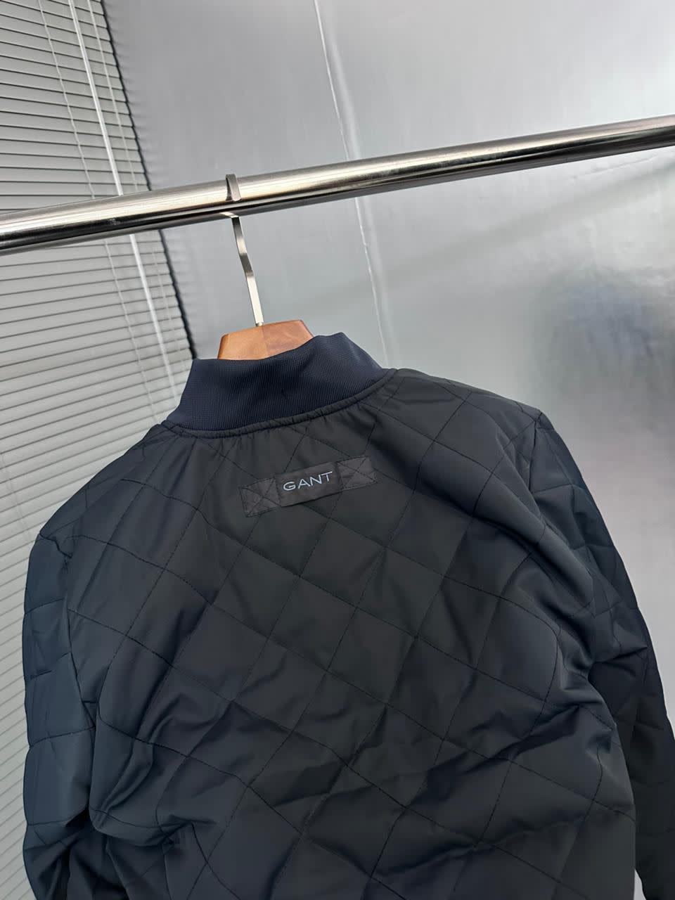 Gant Blue Premium Quality Imported Fabric Full Bomber Jacket-4