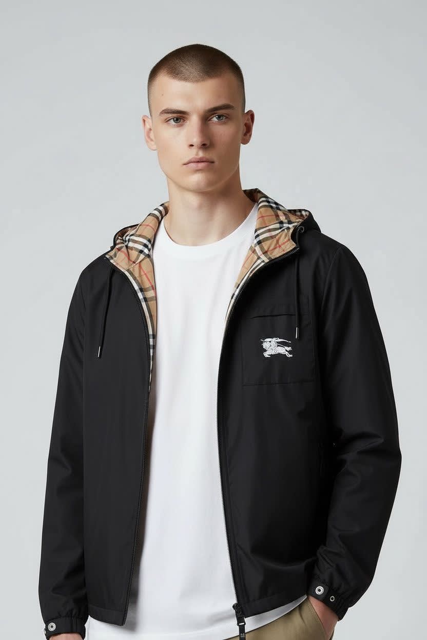 Burberry Black Vintage Hooded Jacket-3